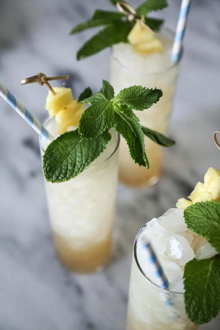 Spiced Pineapple Mojitos