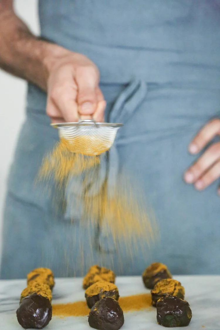 Tea Truffles Line Up: Earl Grey, Chai, and Matcha