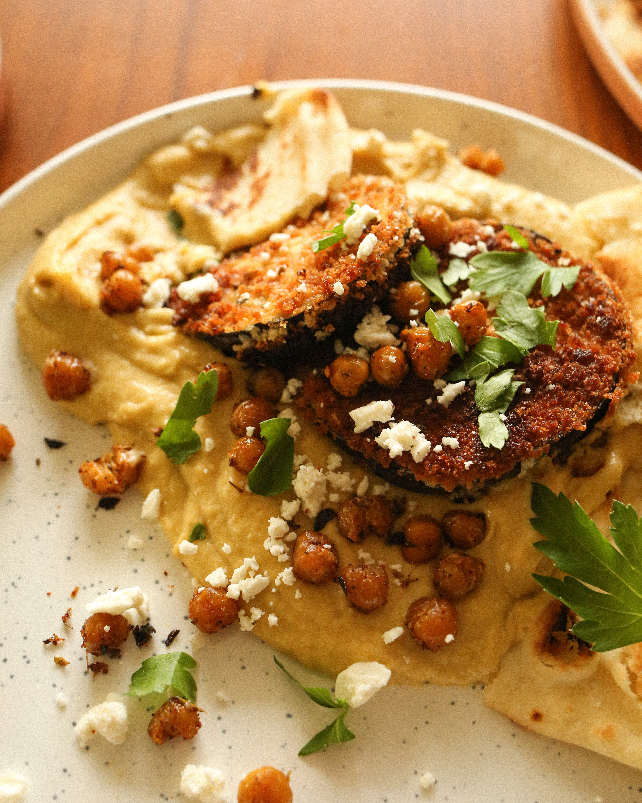 Crispy Eggplant Medallions Great With Pasta Pesto Hummus And More Probably This