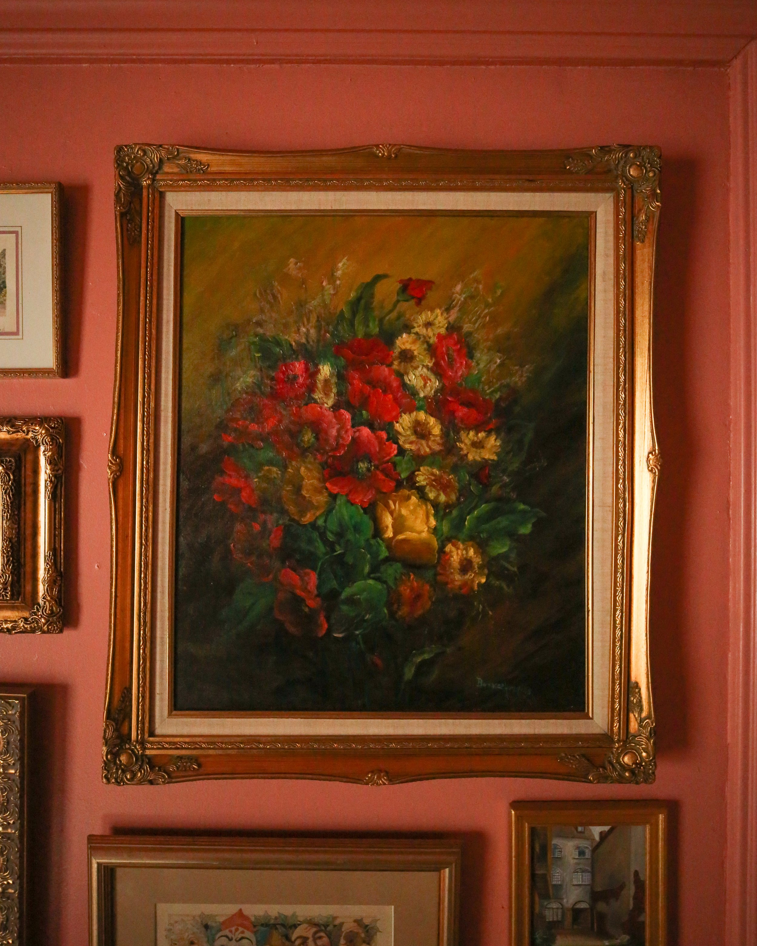 "Floral Still Life" by Burnice Huggins, found on eBay