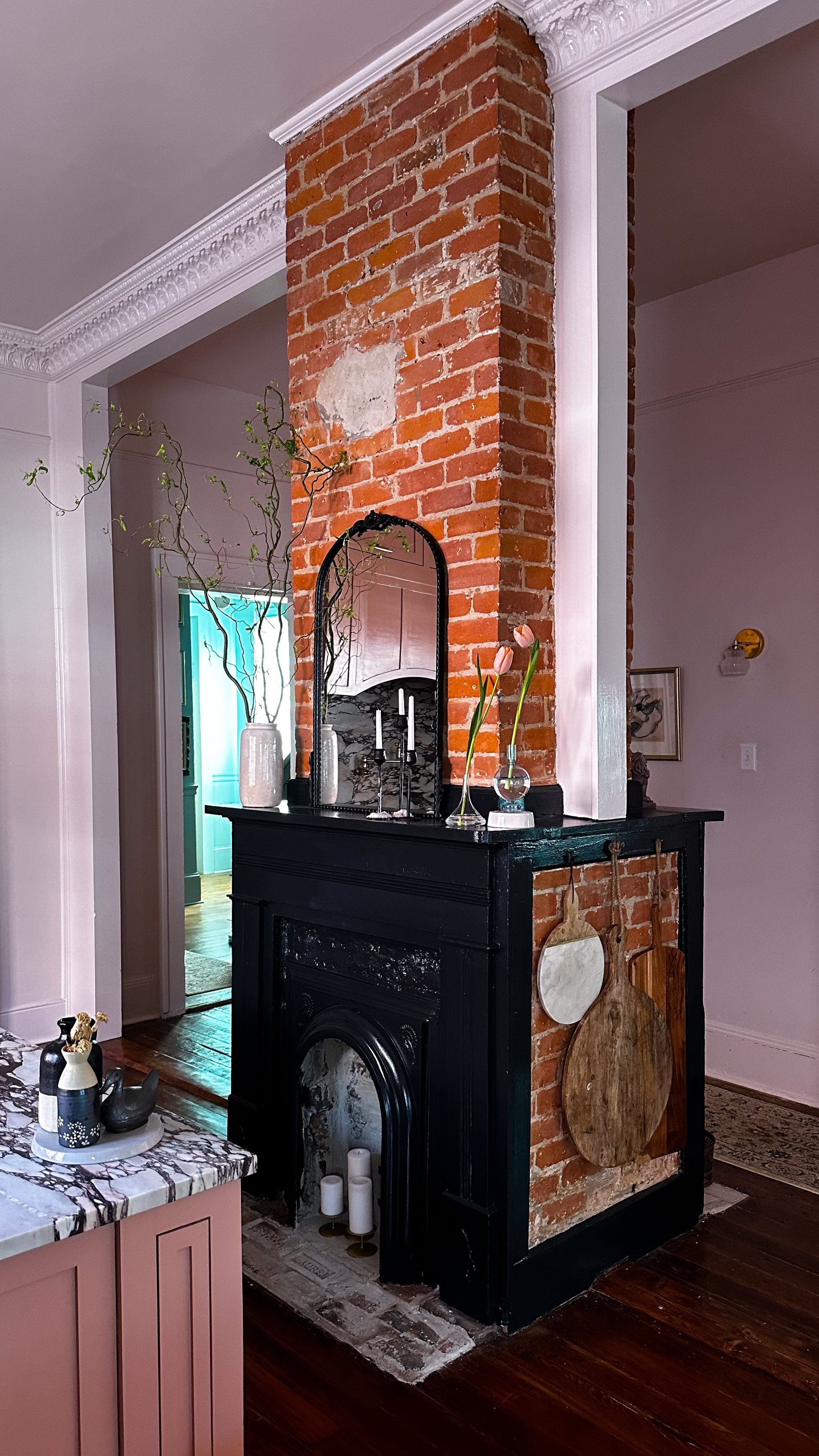 Our Kitchen Fireplace Makeover Two Years in the Making!