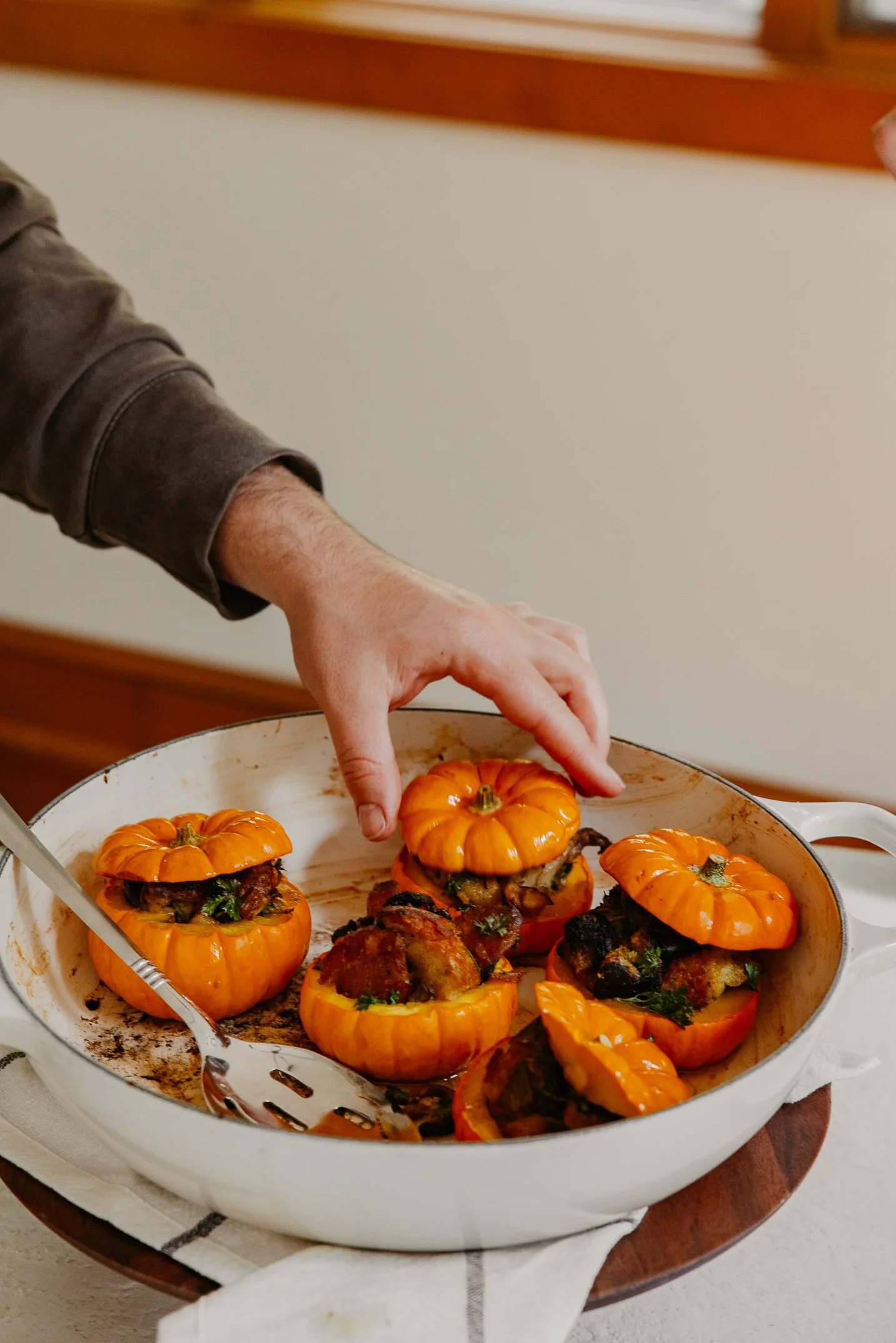Mushroom Dressing Stuffed Mini Pumpkins — Probably This