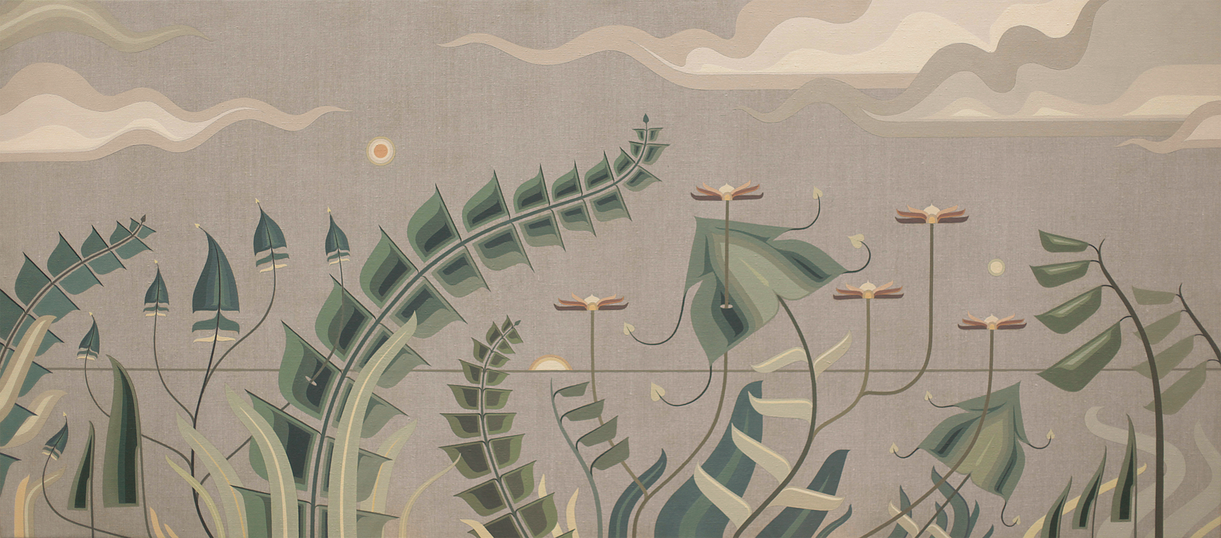  Phototropism   Oil on Linen  30” x 68”  2020 