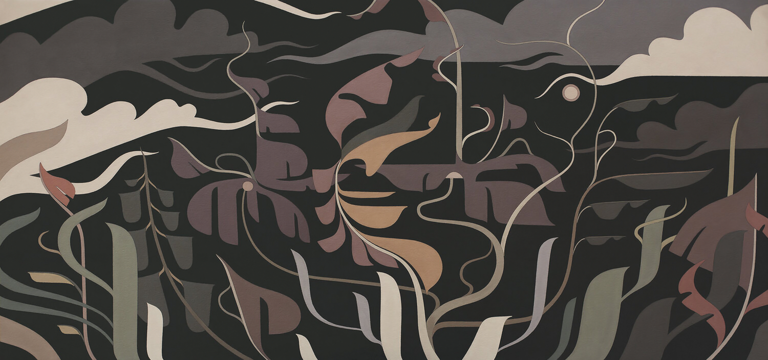   Untitled 2 from Moon Series   Oil on Canvas  24” x 48”  2020 