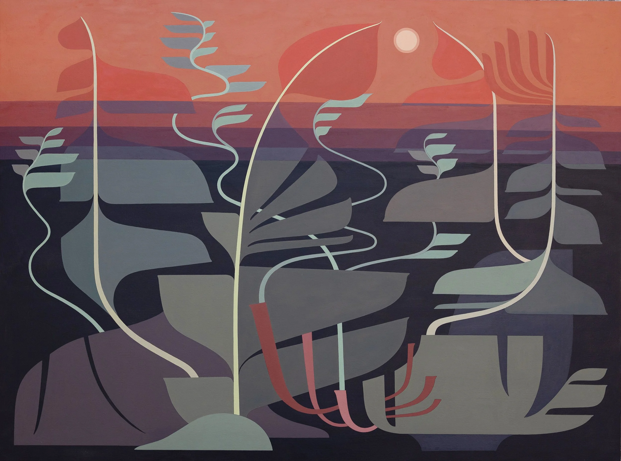   Phototropism 7   Oil on Canvas  36” x 48”  2023 