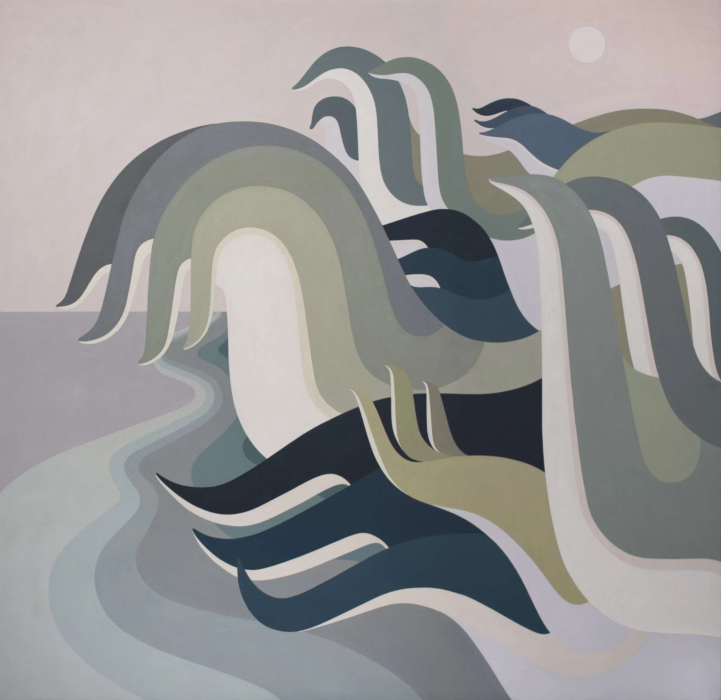   Sun Swell   Oil on Canvas  45” x 48”  2024 