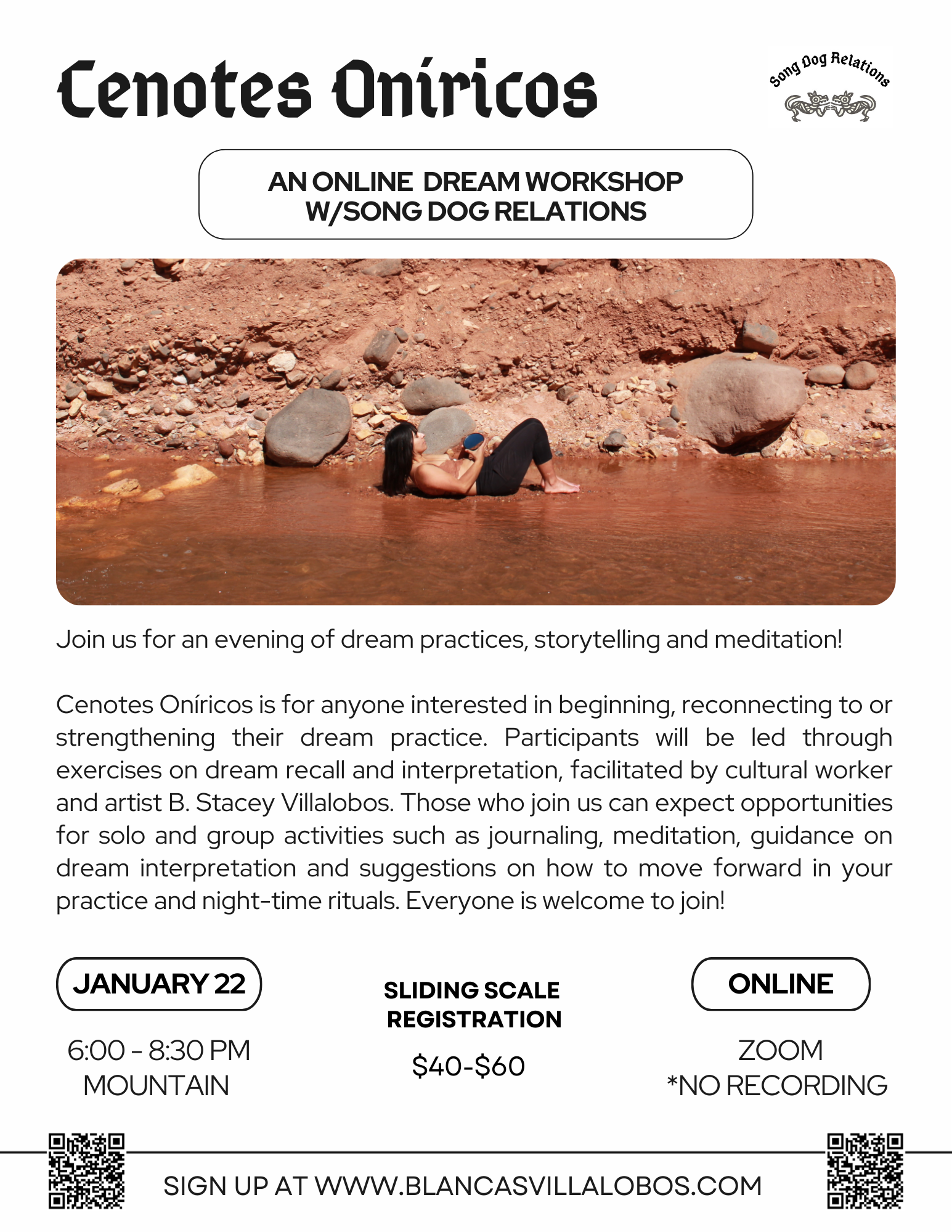 Cenotes Oníricos, Online Dream Workshop