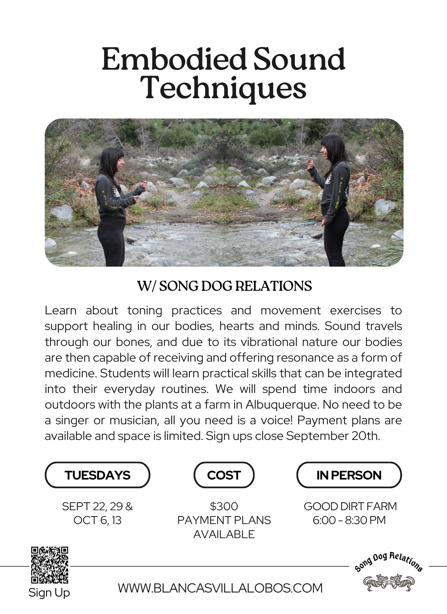 Embodied Sound Techniques - Fall Intensive