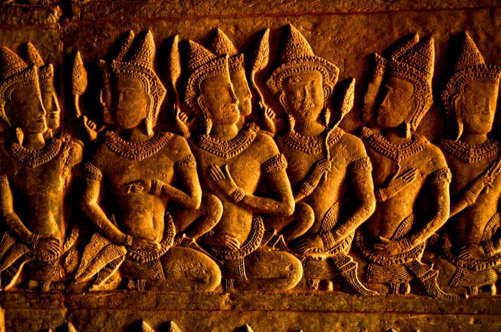 The wall carvings of Angkor Wat