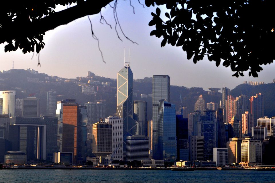 The skyline of Hong Kong, China