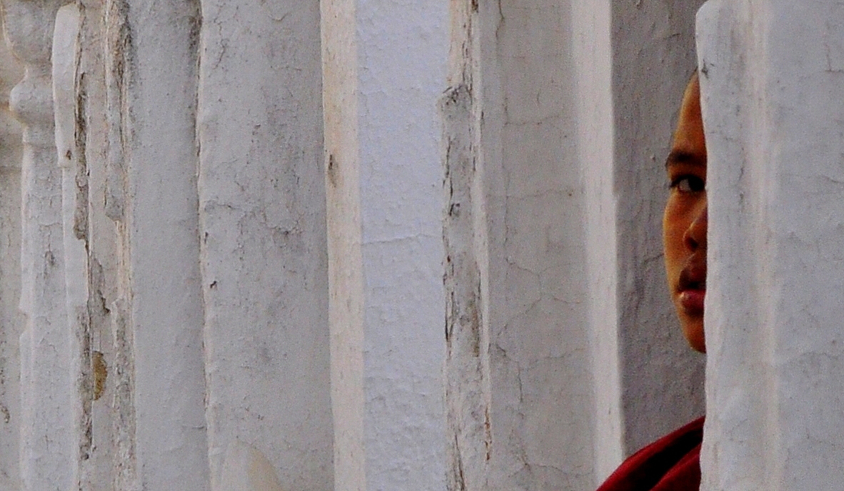 The Peeking Monk of Mandalay