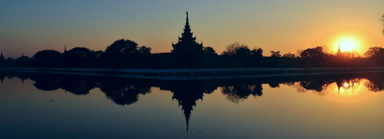 Sunset by the Mandalay Palace