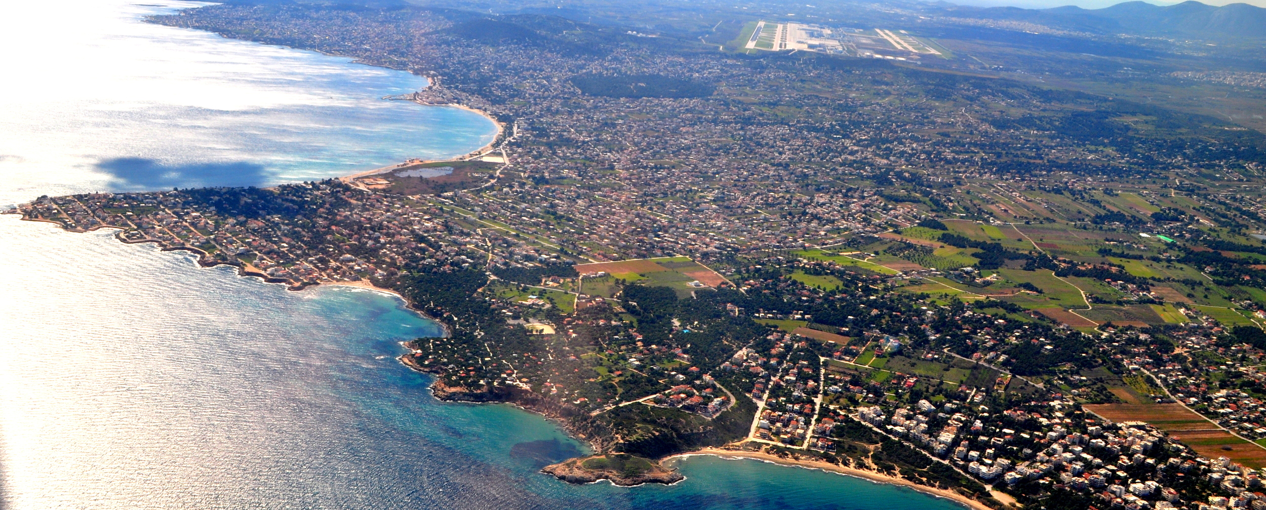 Flying into Greece
