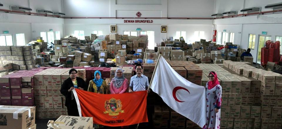 With Malaysian Red Crescent Society