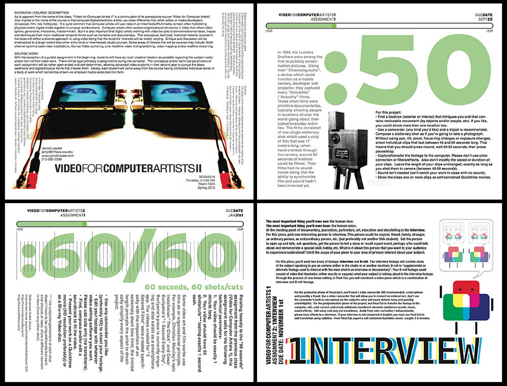 Coursework & Syllabi design for SVA NYC
