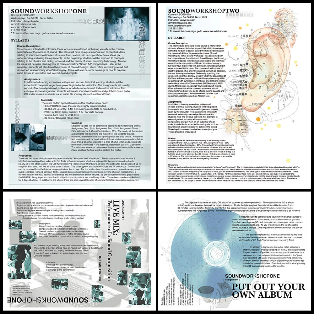 Coursework & Syllabi design for SVA NYC