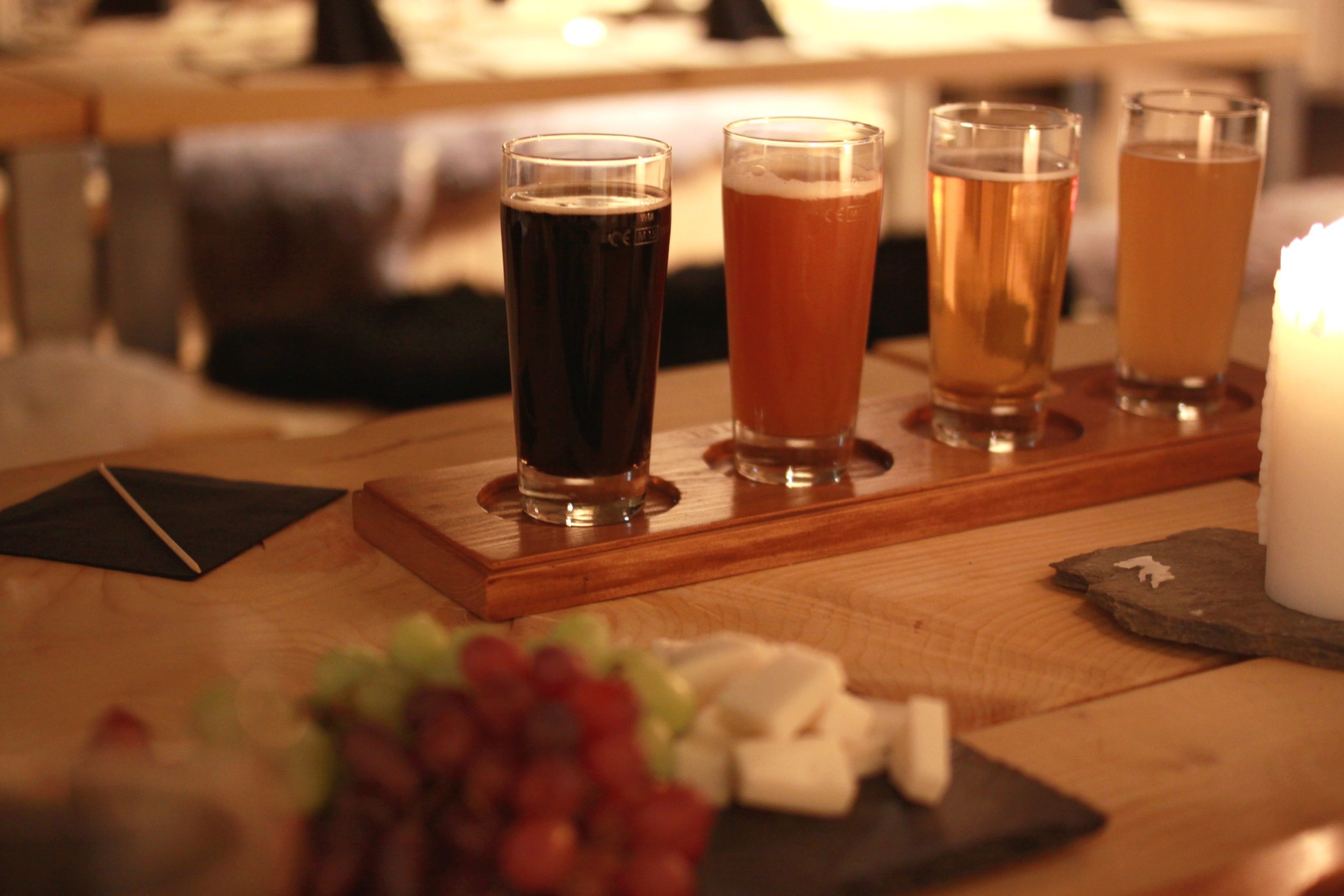 Beer tasting with local produce