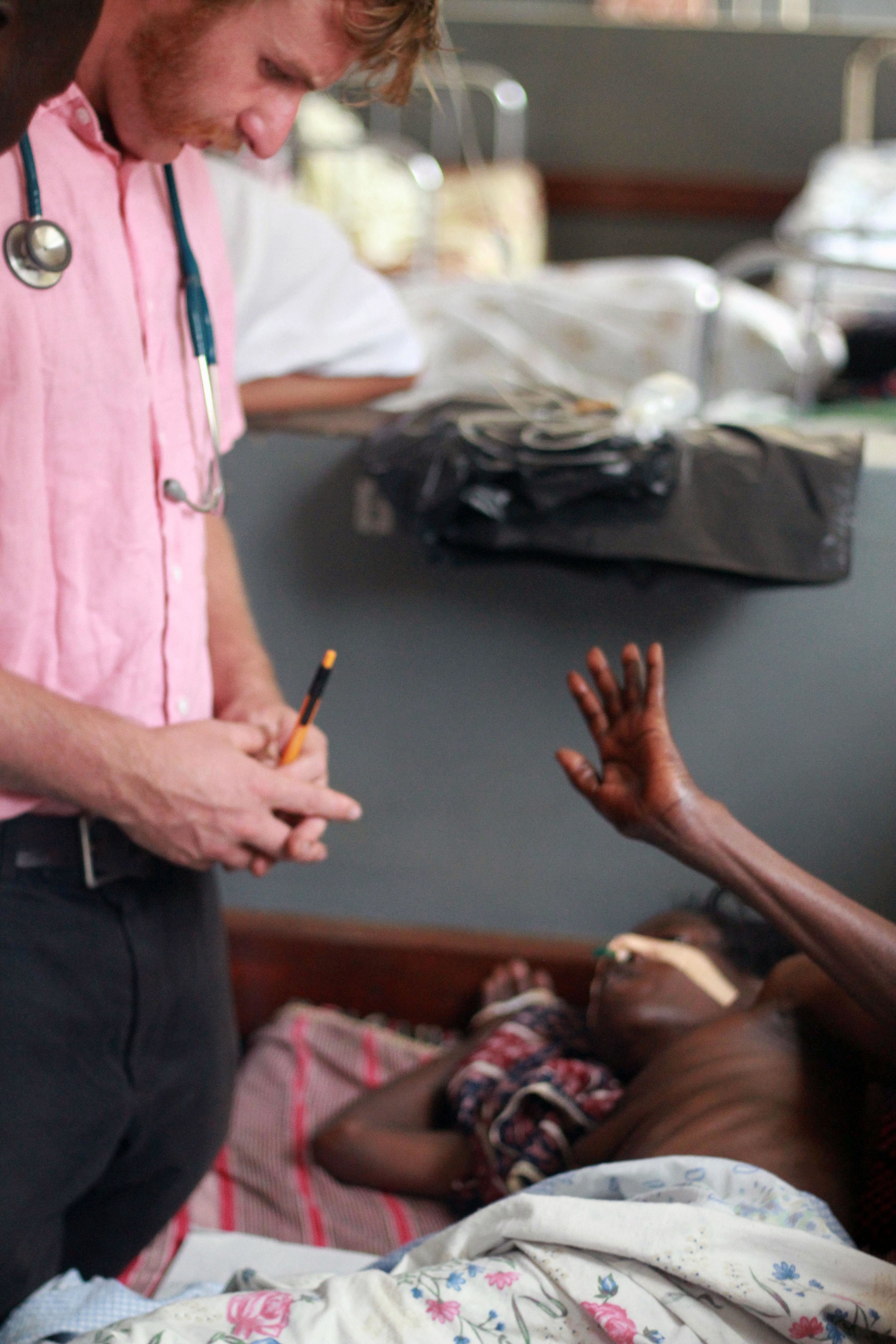 Iganga Hospital - Sebastian sees woman with TB and HIV - Photo RWH.jpg