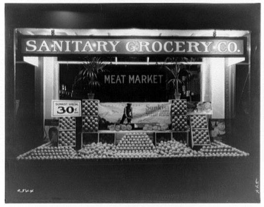 Sanitary Grocery Corporation Store, Georgia Ave, Washington, D.C., 1920, Courtesy of the Library of Congress