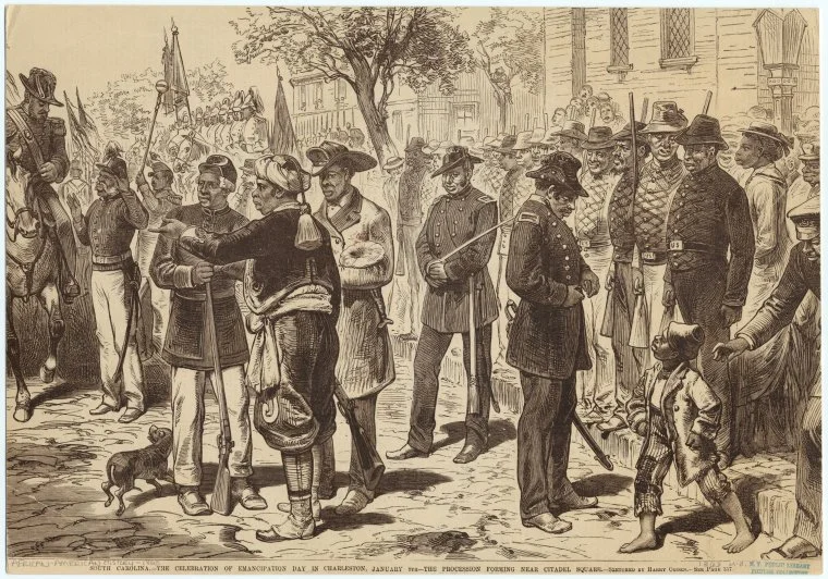 Emancipation Day depiction, Courtesy of the New York Public Library