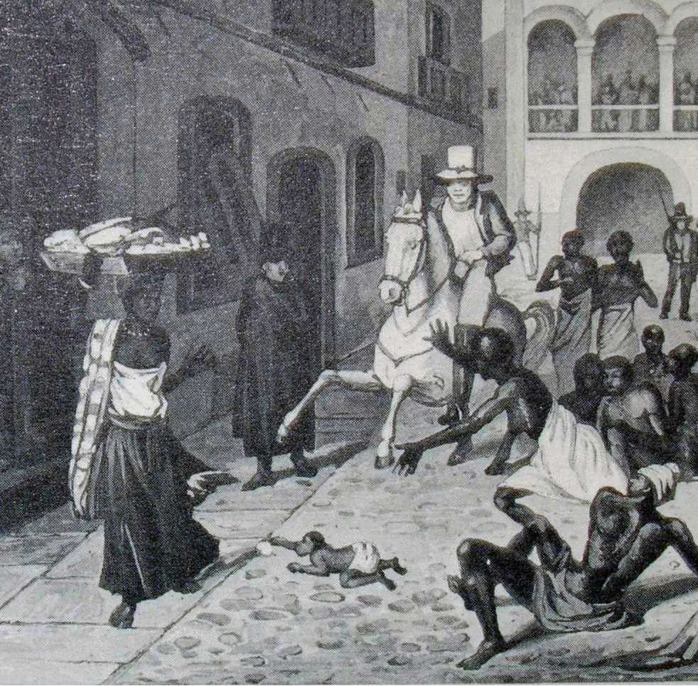 Sketch of a woman selling Sweet meats and 19th-century Brazil, source unknown.
