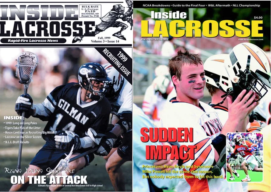 Ryan Boyle made the cover of inside lacrosse as high school and collegiate player, Courtesy of Inside Lacrosse