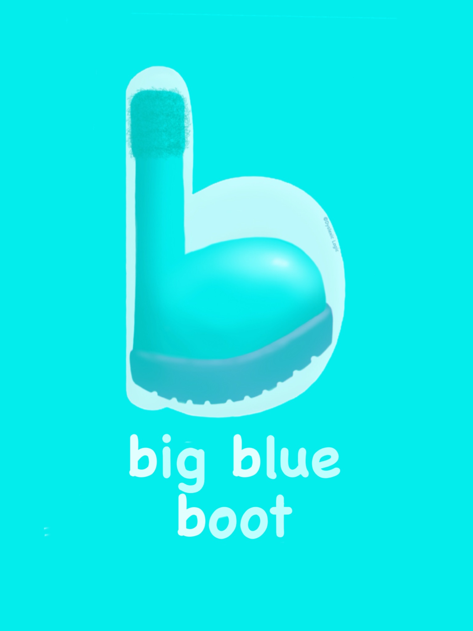 Letter B- Big Blue Boot