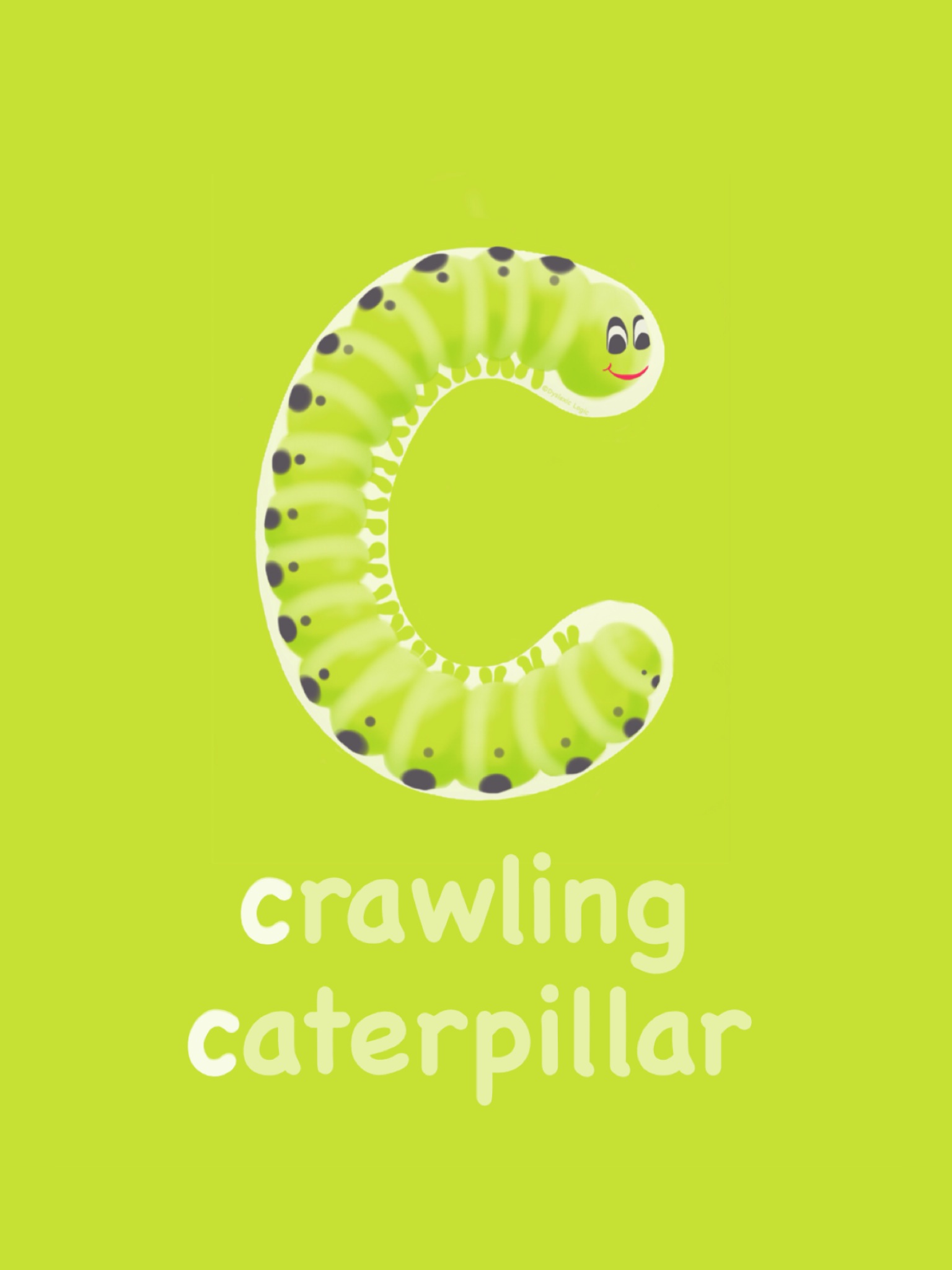 Letter C- Crawling Caterpillar