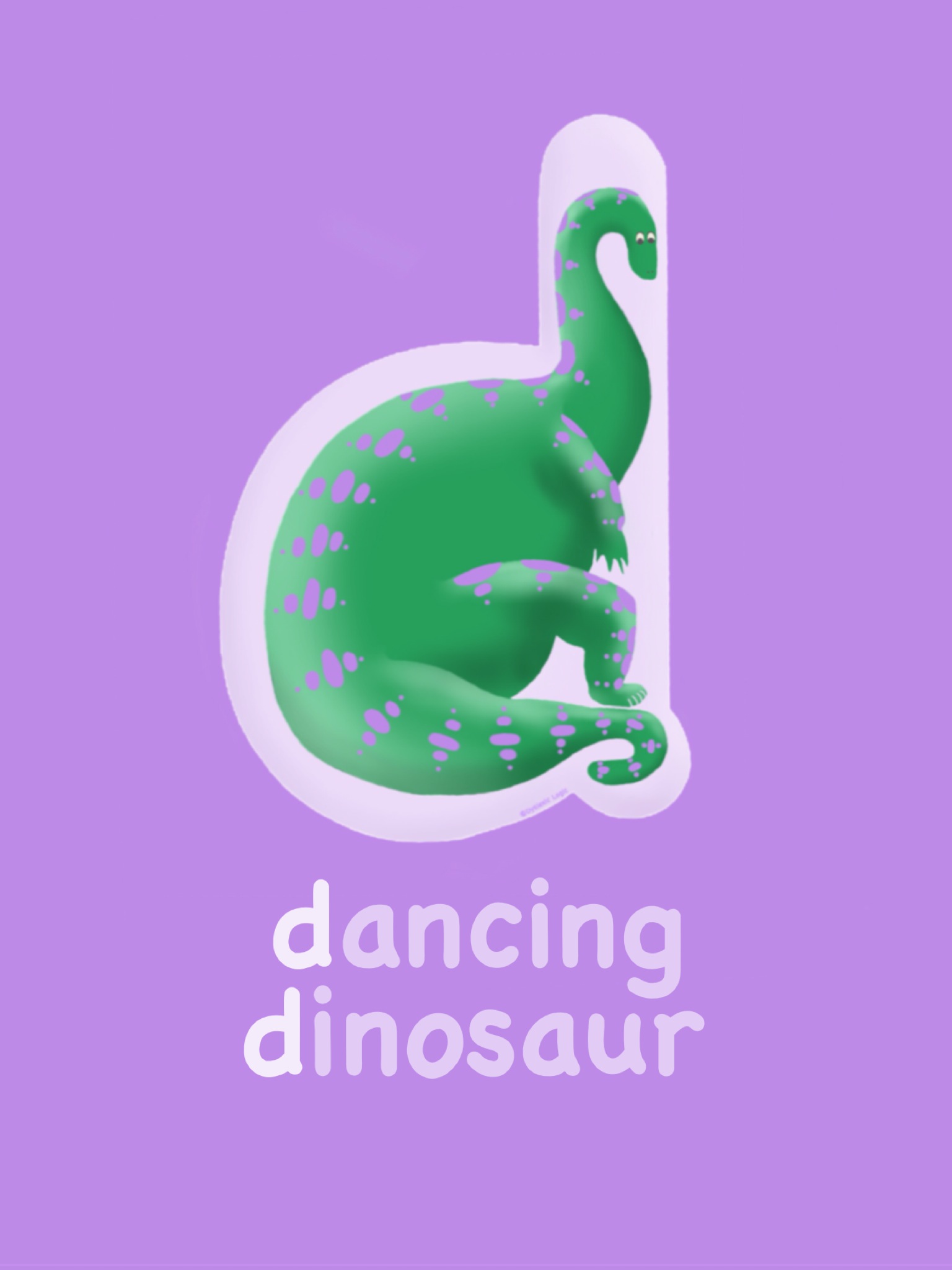 Letter D - Dancing Dinosaur