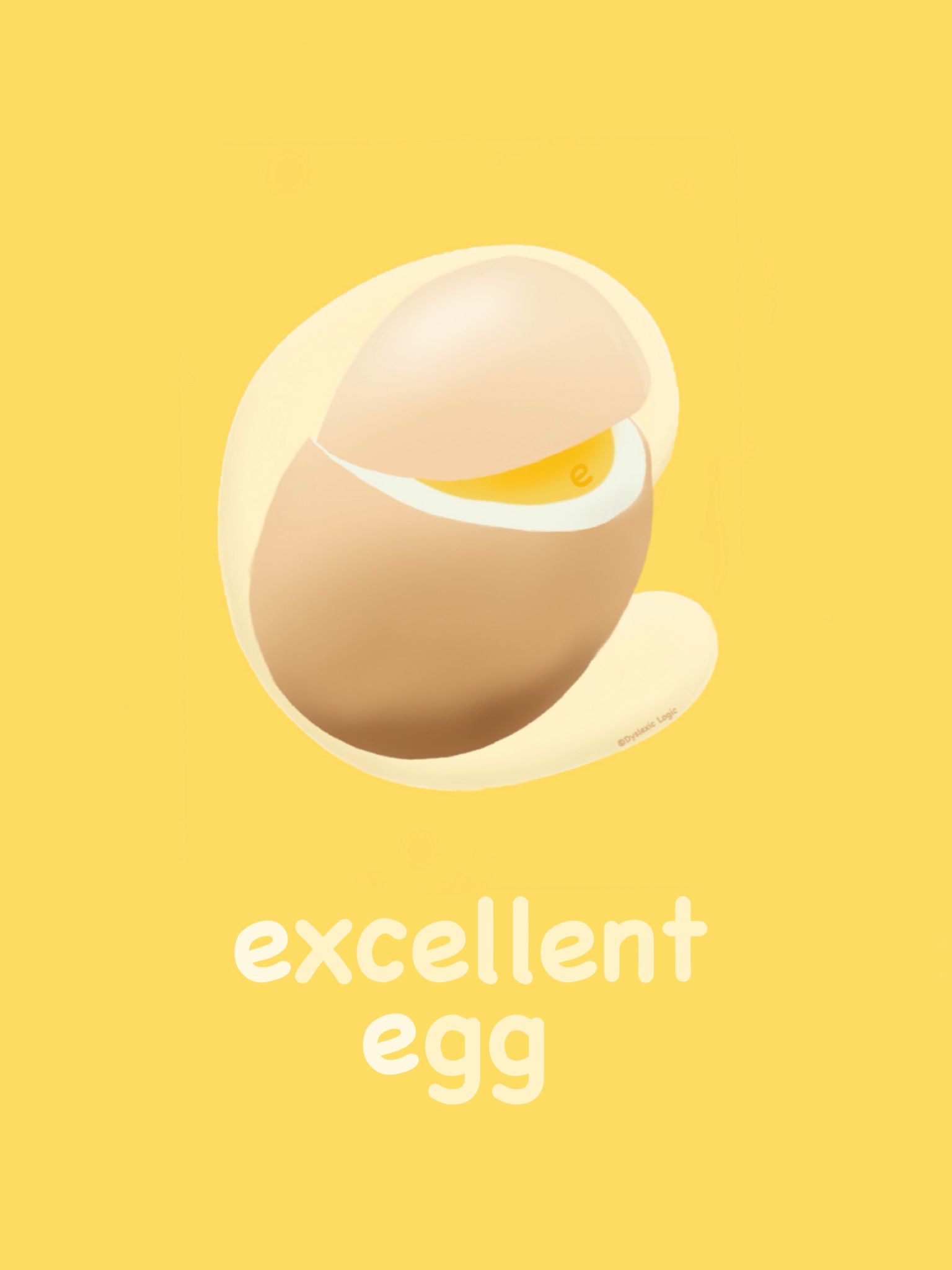 Letter E- Excellent Egg