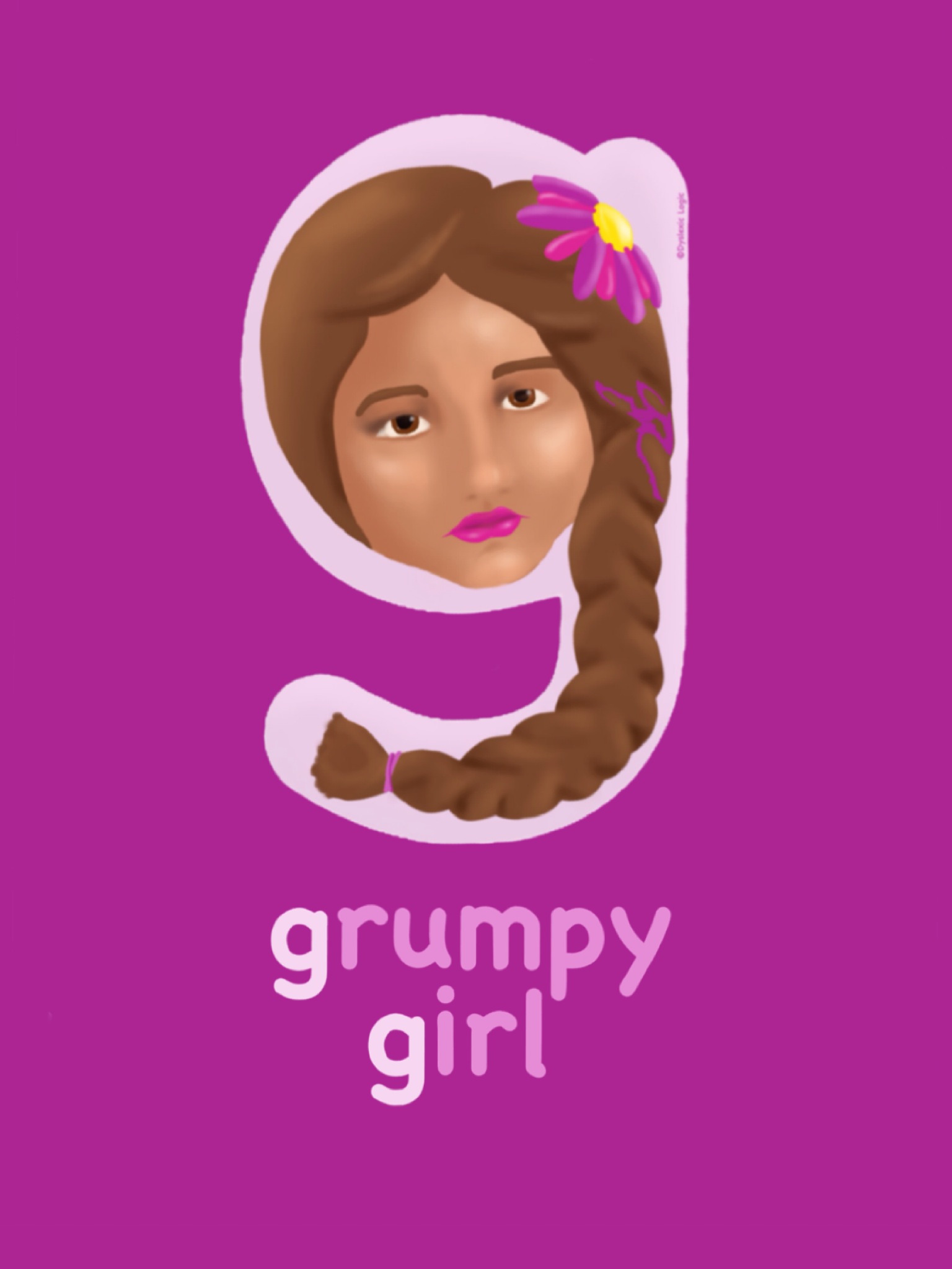 Letter G- Grumpy Girl