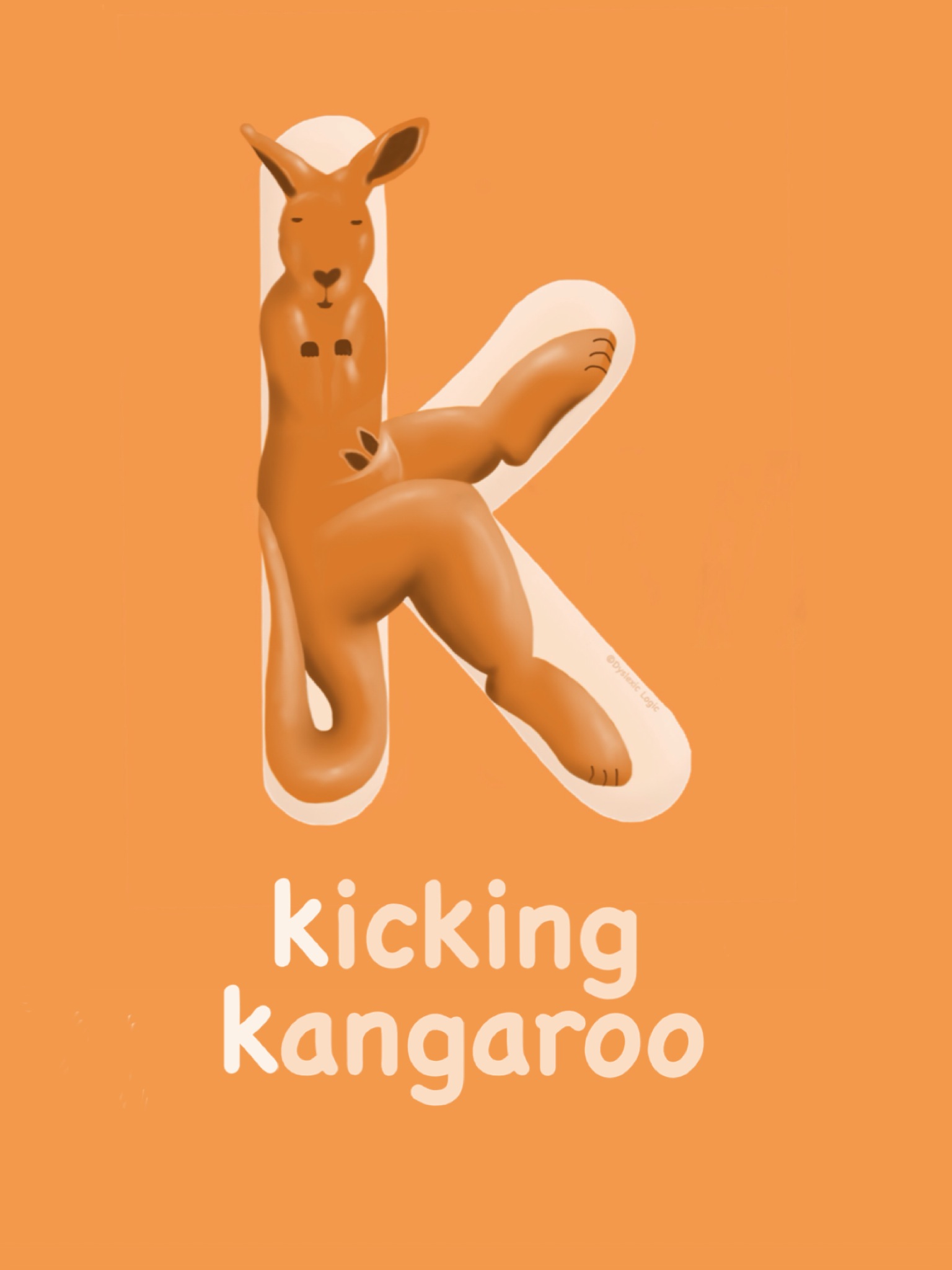 Letter K- Kicking Kangaroo