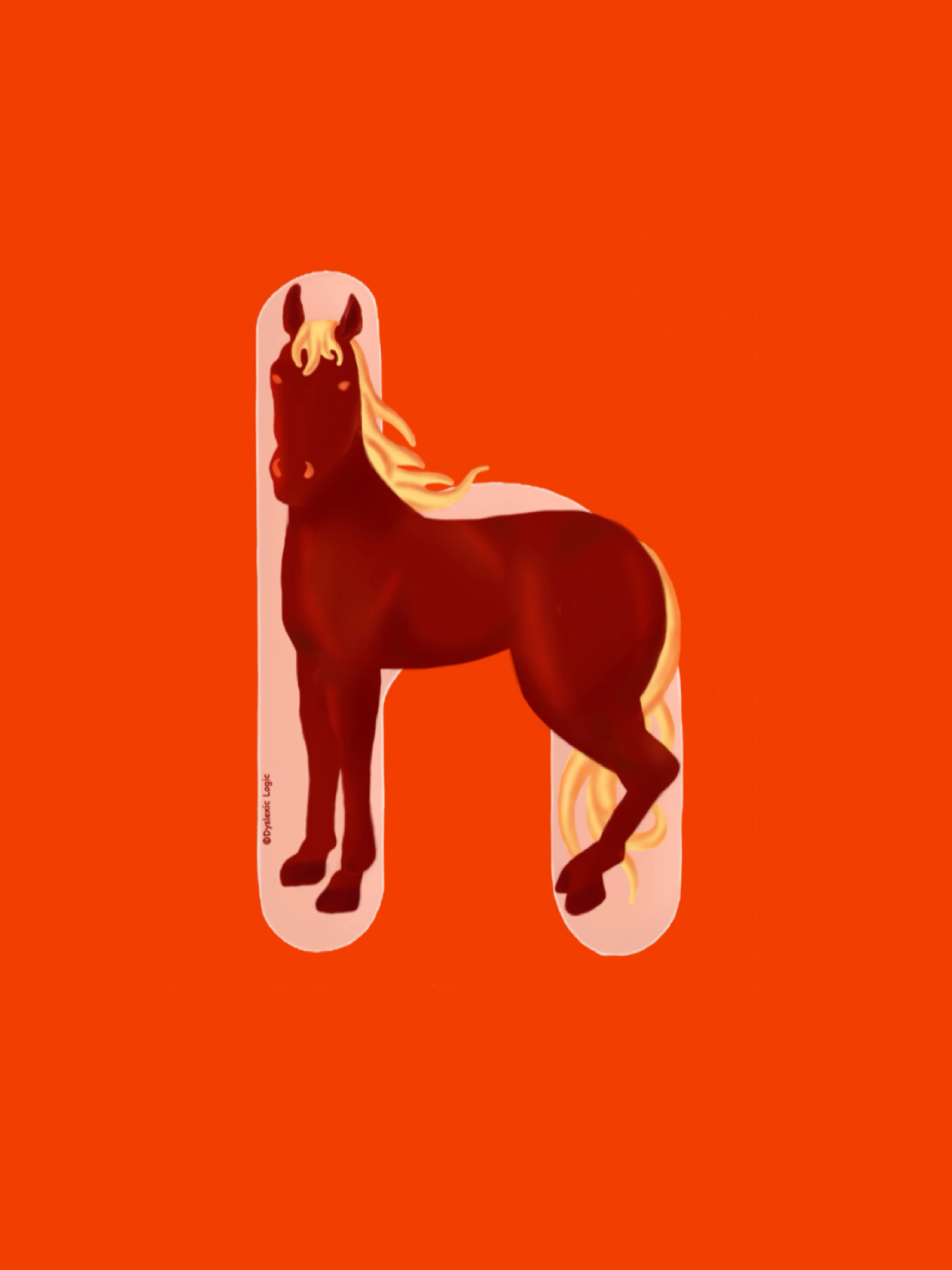 Letter H- Hot Huffing Horse