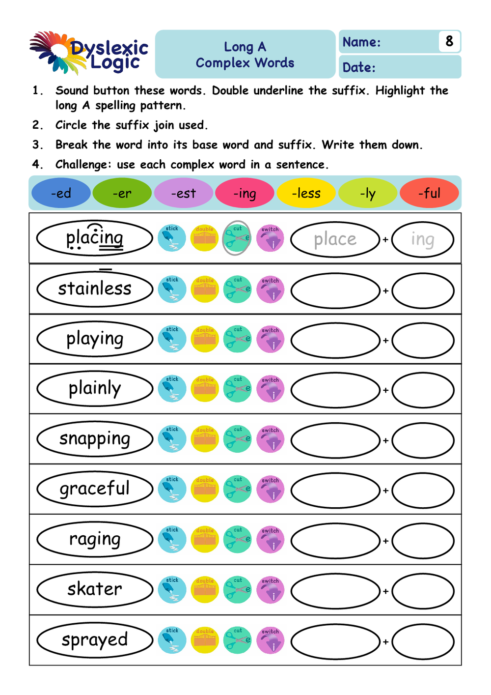 printable phonics support resources dyslexic logic - free printable ...
