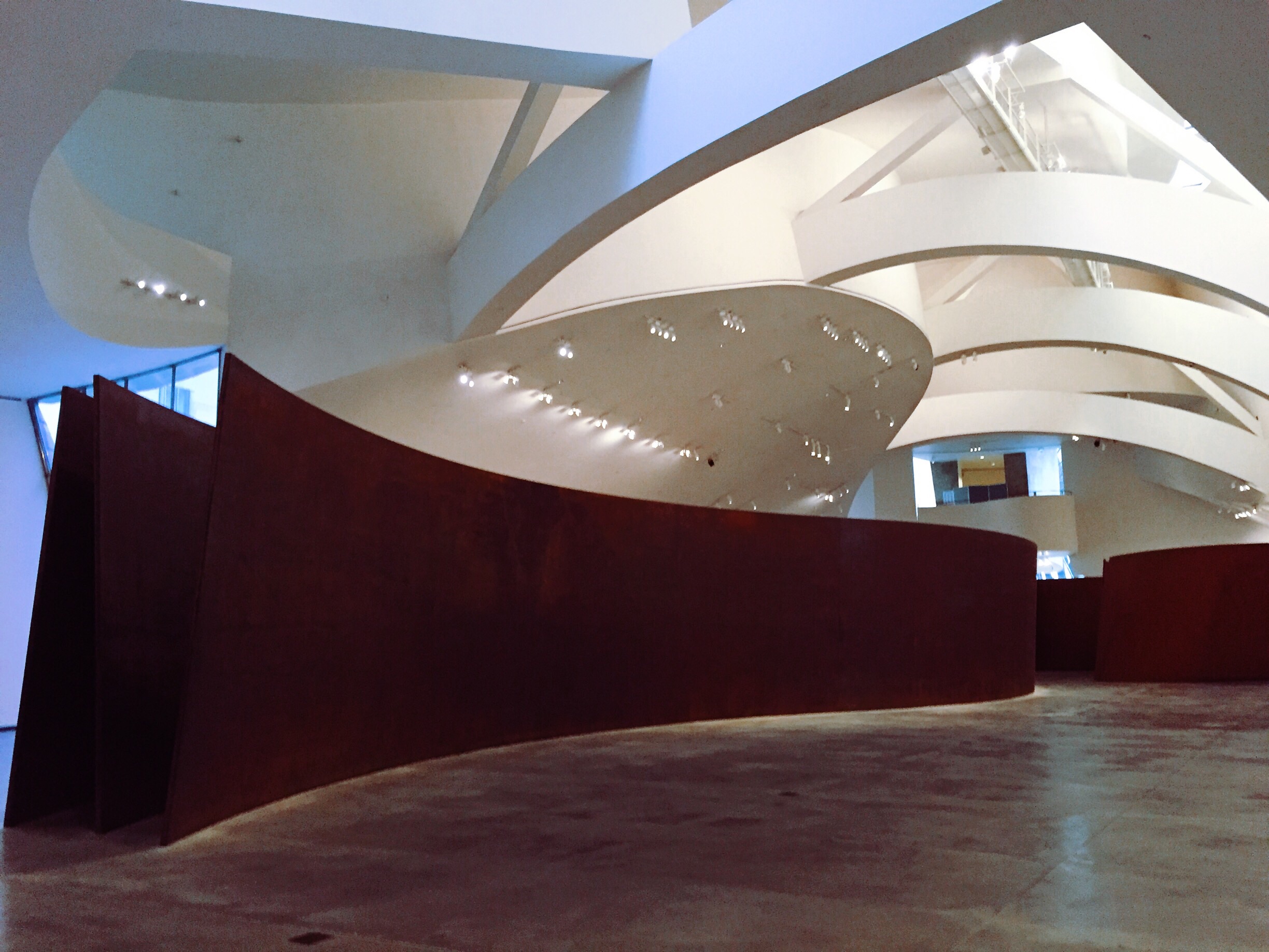 Richard Serra installation in Guggenheim.