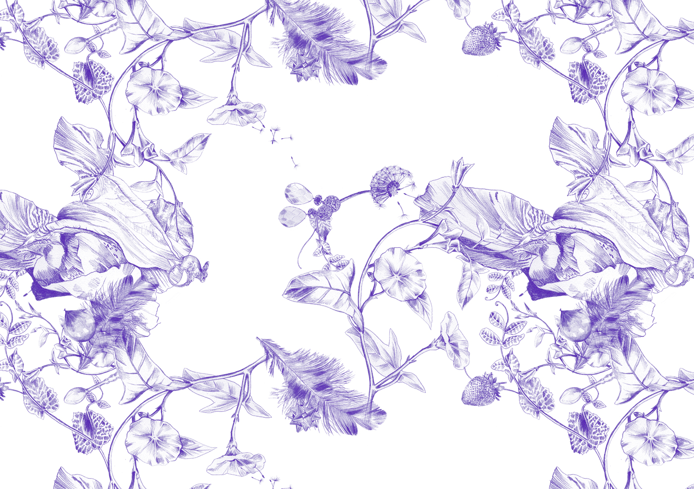 fig. 1. Repeat pattern, floral themd
