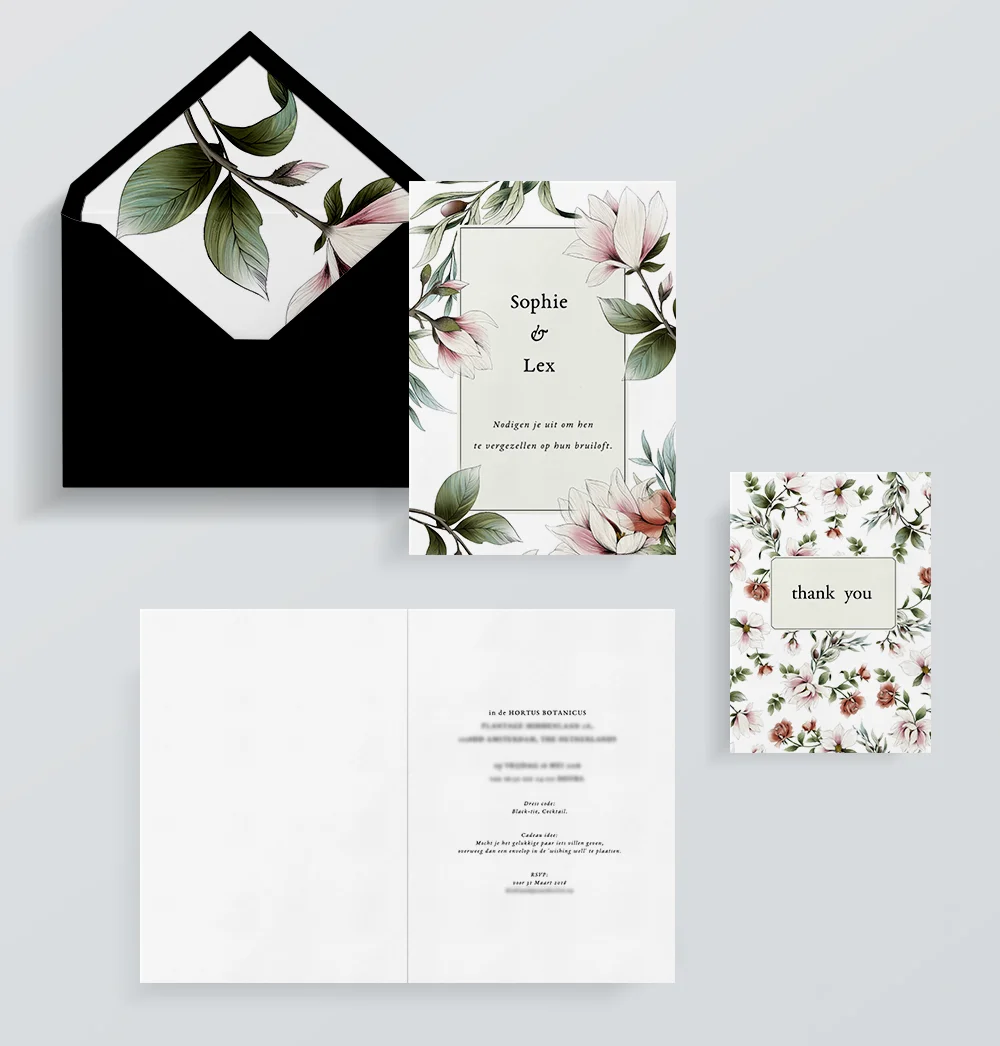 fig. 2. The Wedding Stationery (graphic design by Mike van de Vliet)