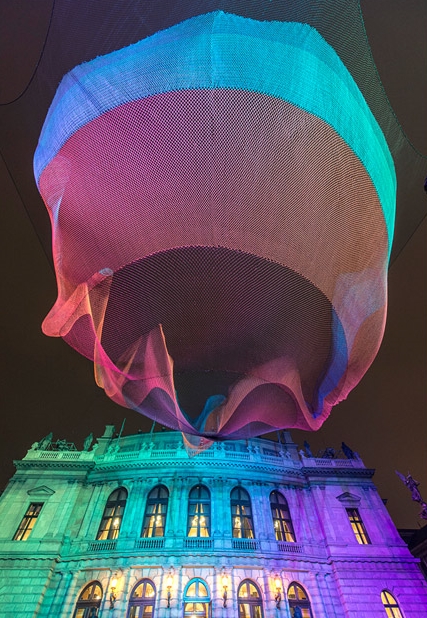 Janet Echelman, 1.26 Prague , 2015.