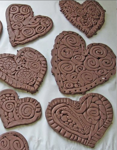 Clay Coil Hearts
