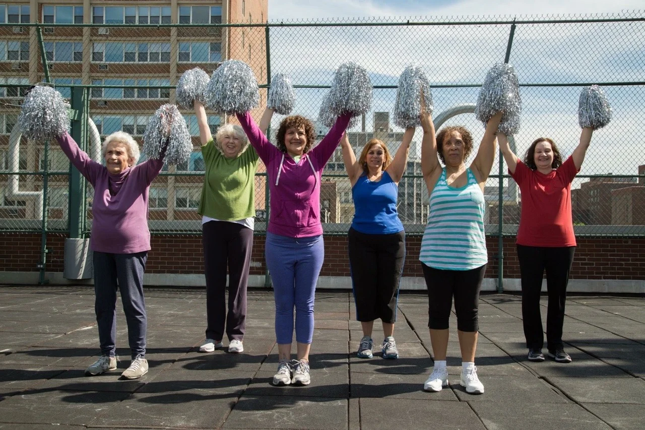 Silver Sirens shouting about healthcare from the rooftops of the 14th Street Y!