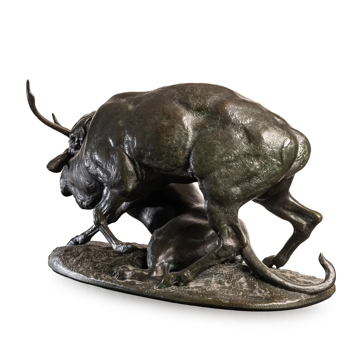 PUSHKINS.COM - A00101 - FRENCH BRONZE PANTHER & STAG HUNTING SCENE, ANTOINE-LOUIS BARYE (1796-1875) - 07.jpg