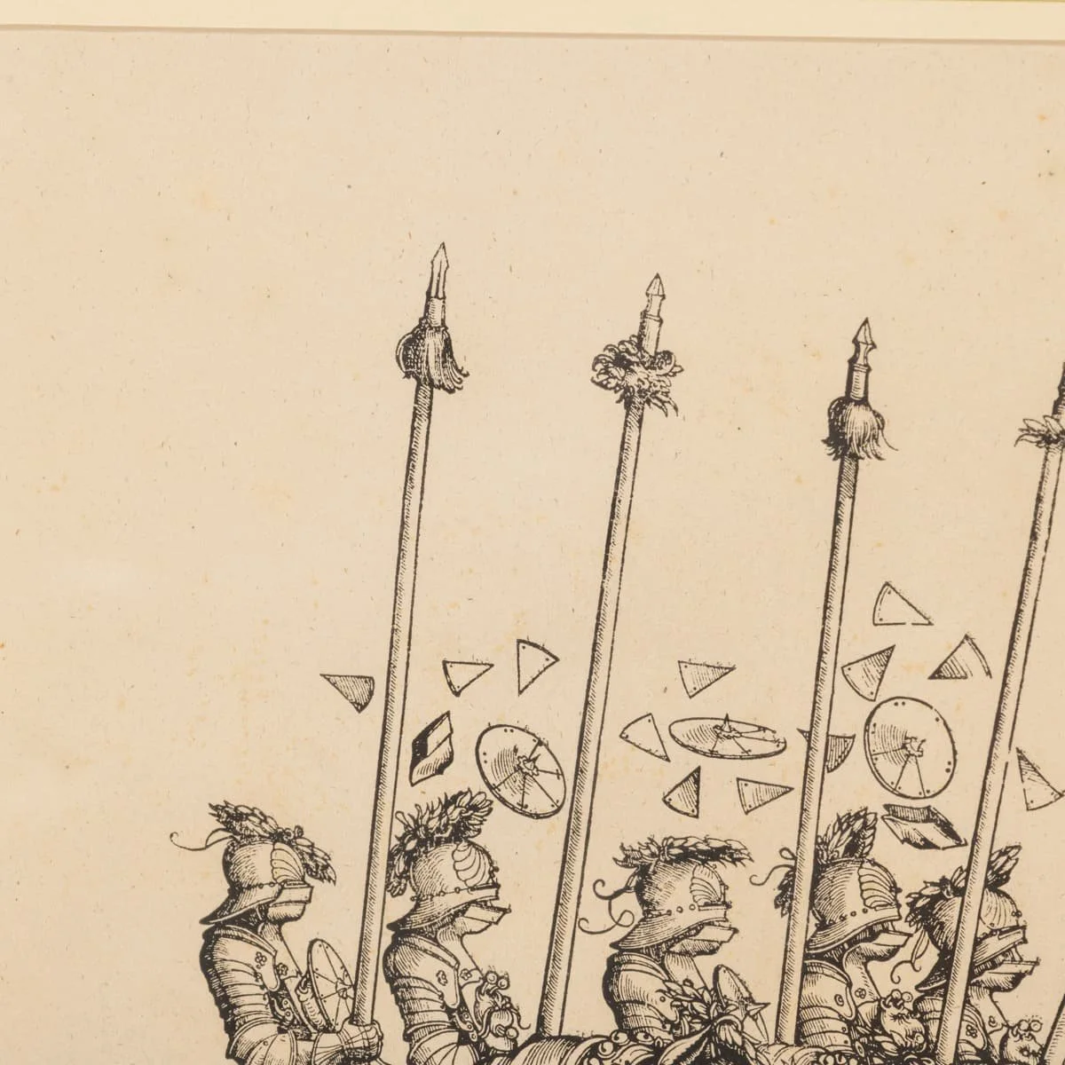 PUSHKINS.COM - B12372d - ANTIQUE 19thC GERMAN SET OF THREE FRAMED WOODCUTS FROM "TRIUMPHS OF MAXIMILIAN" - 12.jpg