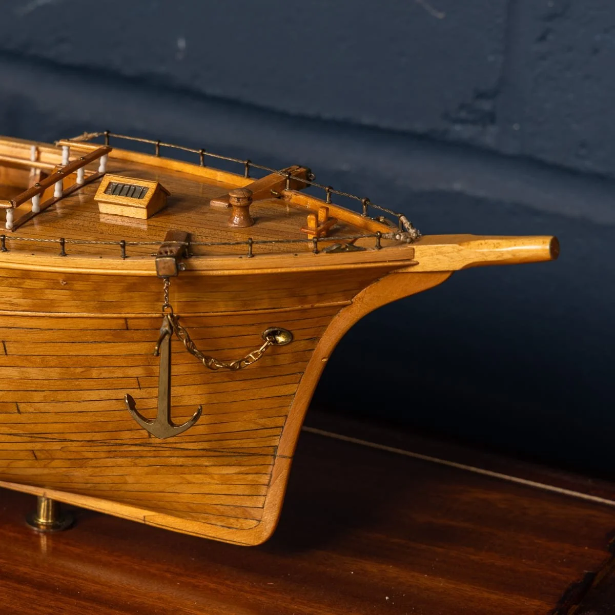 PUSHKINS.COM - B11858 - 20thC MARITIME CLUB HOUSE CASED PLANKED & FRAMED SHIP MODEL BY A. KAUSEN c.1934 - 34.jpg