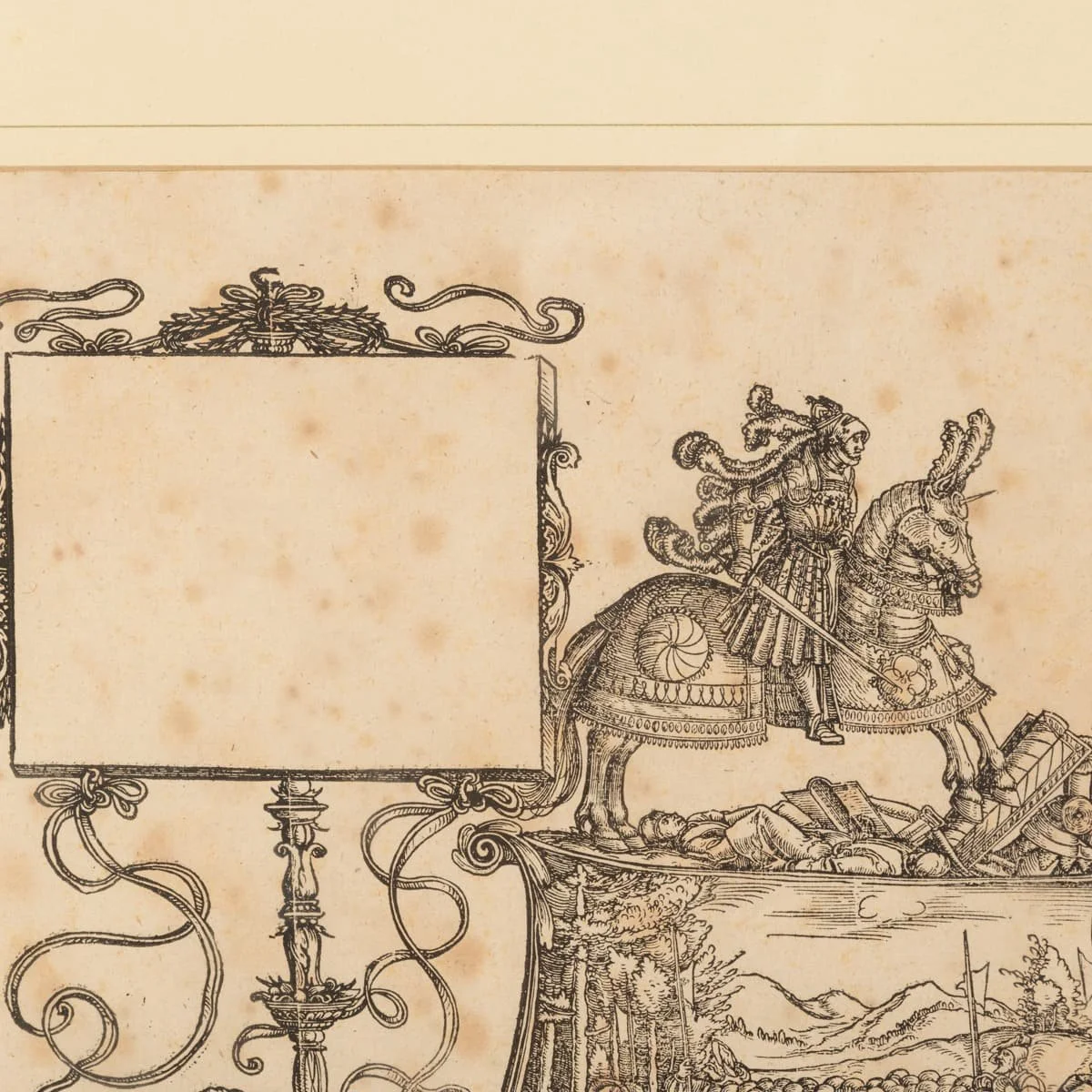 PUSHKINS.COM - B12372d - ANTIQUE 19thC GERMAN SET OF THREE FRAMED WOODCUTS FROM "TRIUMPHS OF MAXIMILIAN" - 15.jpg