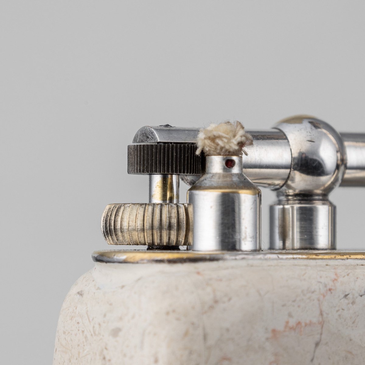 PUSHKINS.COM - D11369 - VINTAGE 20thC TRAVERTINE MARBLE & SILVER PLATED DUNHILL TABLE LIGHTER c.1960 - 12.jpg