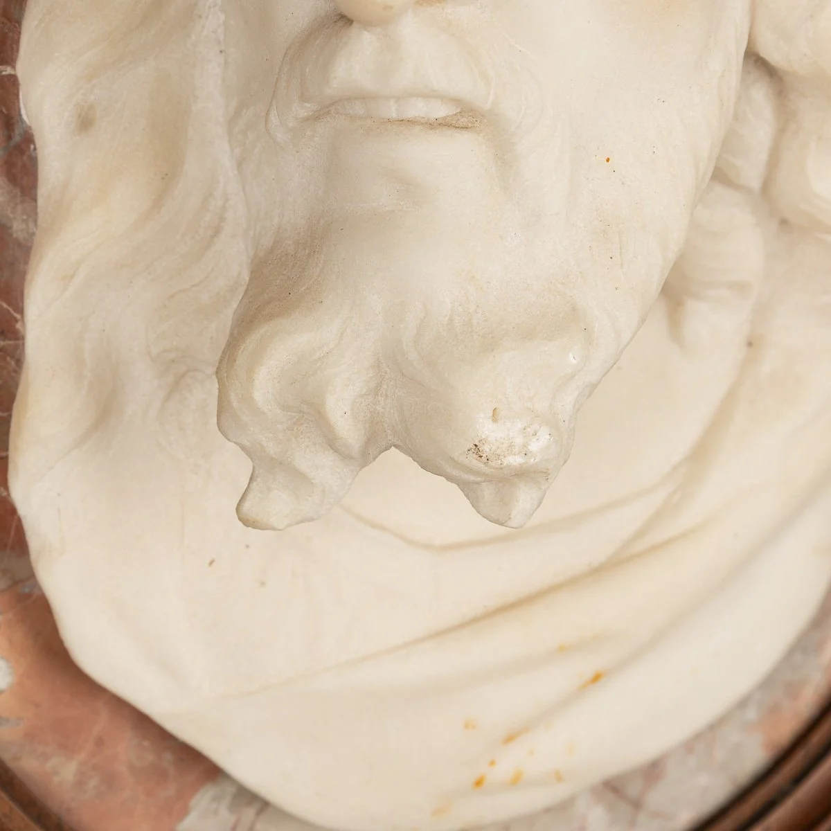 PUSHKINS.COM - C241026 - ANTIQUE 20thC ITALIAN CARVED MARBLE RELIEF OF CHRIST c.1900 - 09.jpg