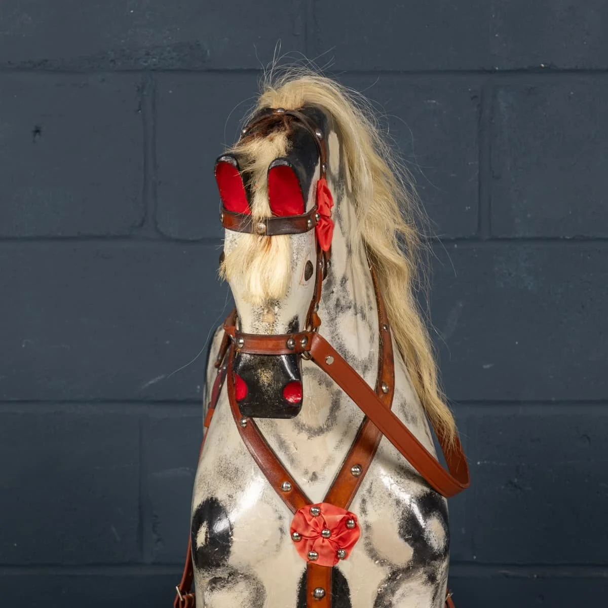 PUSHKINS.COM - B12323d - VINTAGE 20thC WOODEN CHILDS ROCKING HORSE BY COLLINSON, ENGLAND c.1930 - 22.jpg