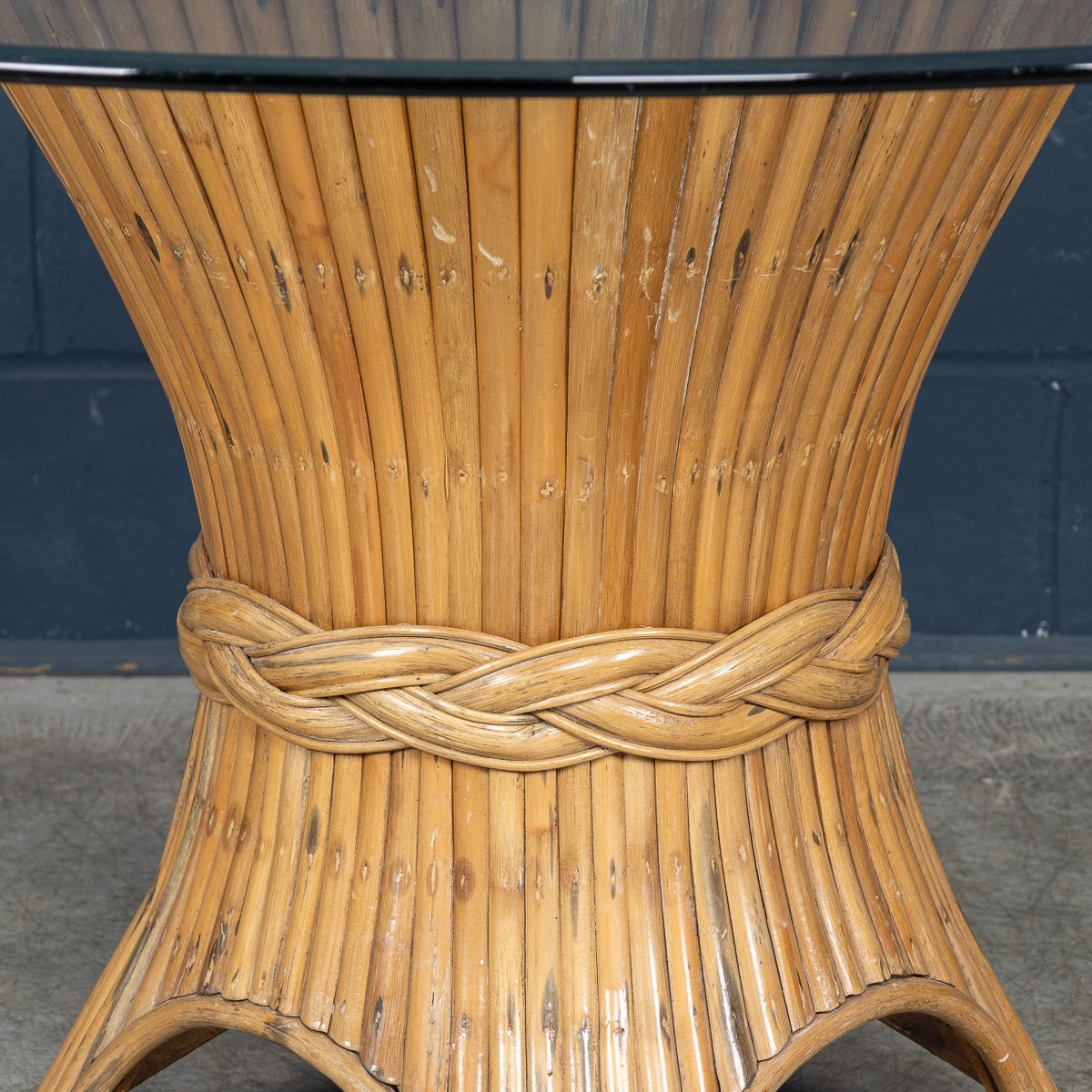 PUSHKINS.COM - B11414 - STYLISH 20thC %22SHEAF OF WHEAT%22 DINING TABLE BY MCGUIRE c.1970 - 09.jpg