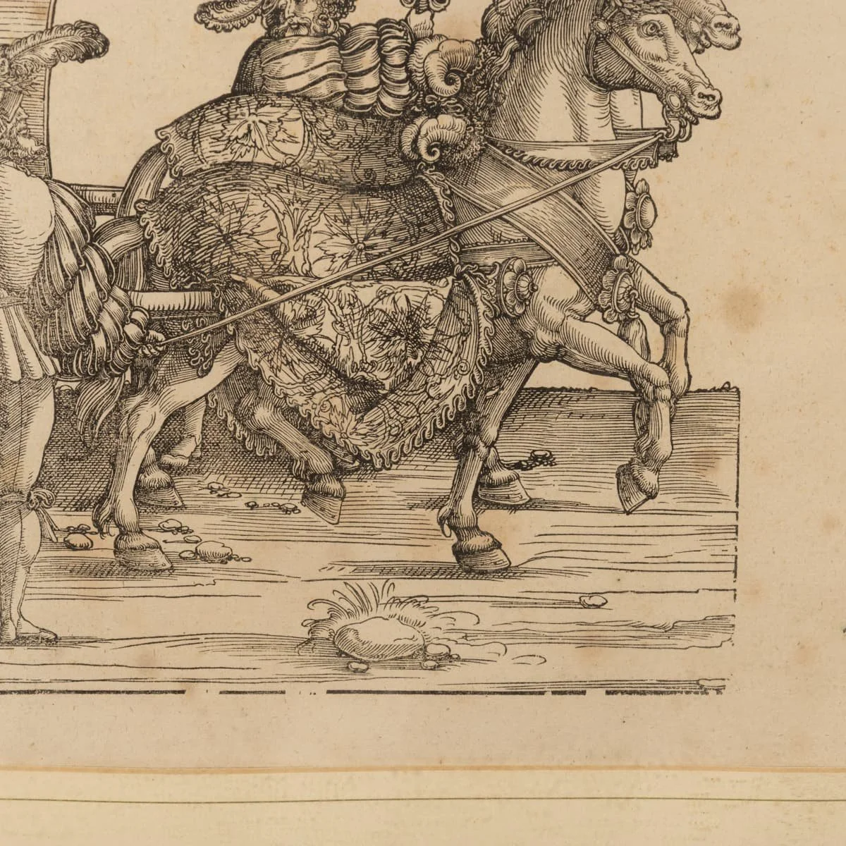 PUSHKINS.COM - B12372d - ANTIQUE 19thC GERMAN SET OF THREE FRAMED WOODCUTS FROM "TRIUMPHS OF MAXIMILIAN" - 37.jpg