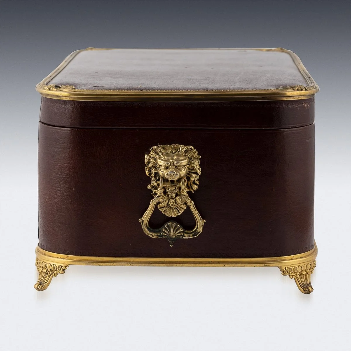 PUSHKINS.COM - ANTIQUE 20thC SOLID SILVER & BURGUNDY LEATHER THREE TIER JEWELLERY BOX c.1920 - 5.jpg